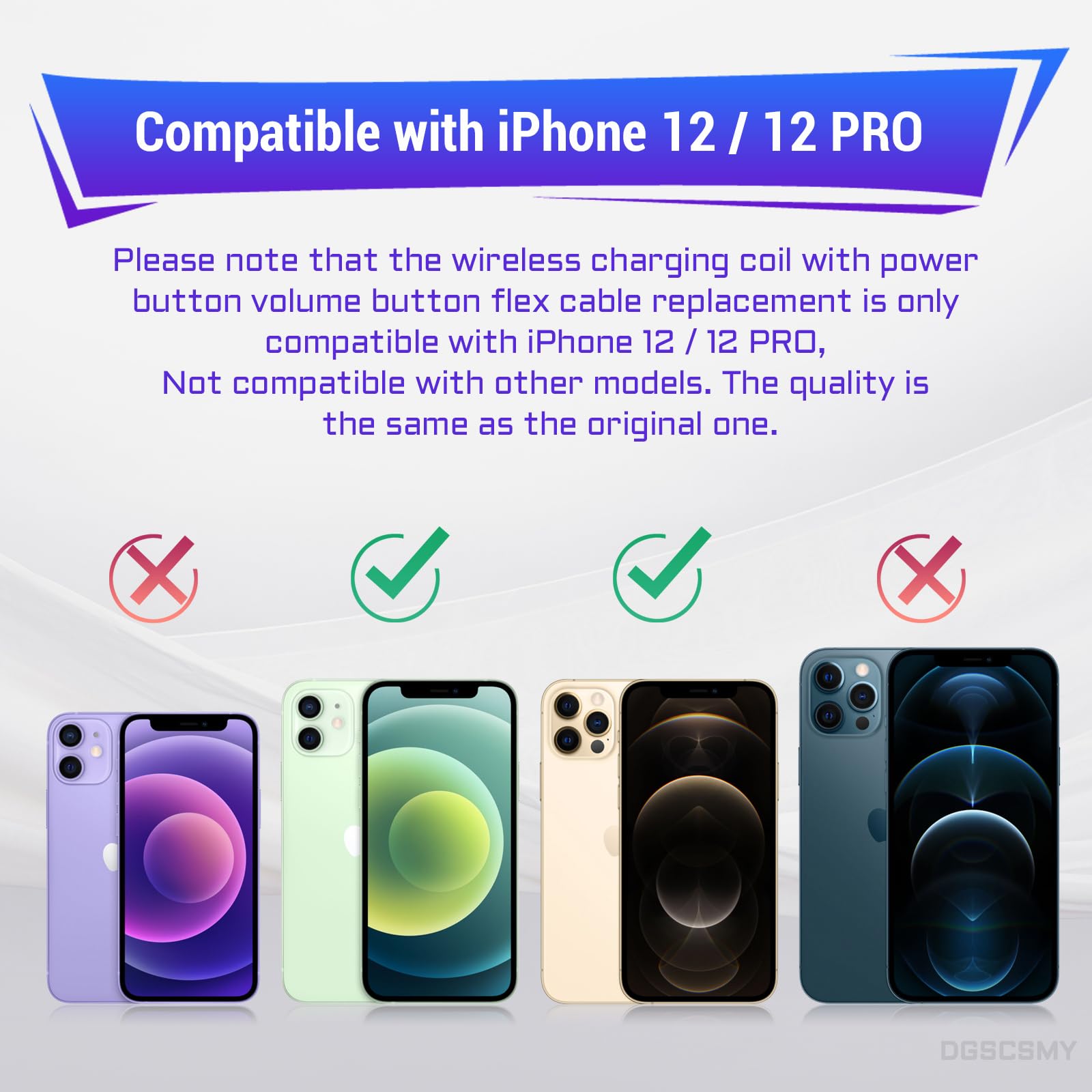 Amazon | iPhone 12用 電源ボタン ボリューム フレックス ケーブル